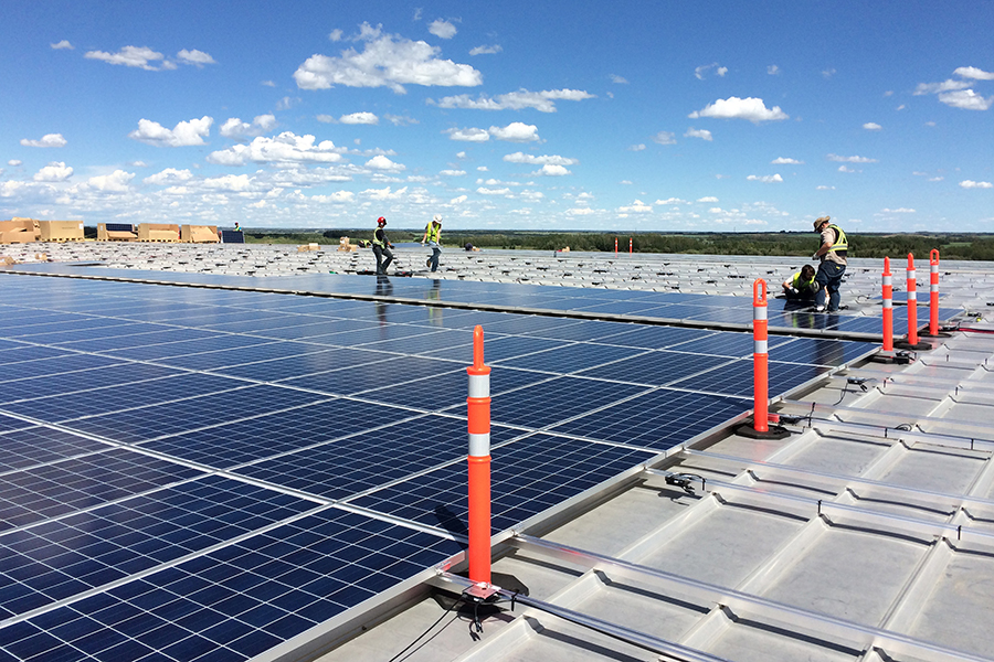Thousands of solar panels were installed at the LRC in 2016